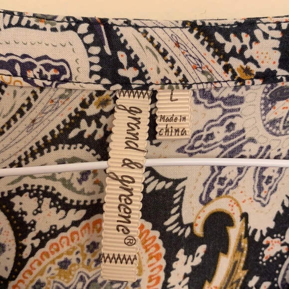 Like New🌼 Blue and Terracotta Blouse - Picture 16 of 16